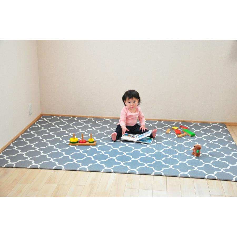 ベビー 安全用品 ふかふかキッズプレイマット 子供が生活するスペースに Lサイズの画像