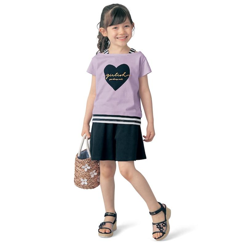 Tシャツ 半袖 パンツ ズボン ボトムス キュロットパンツ セット 