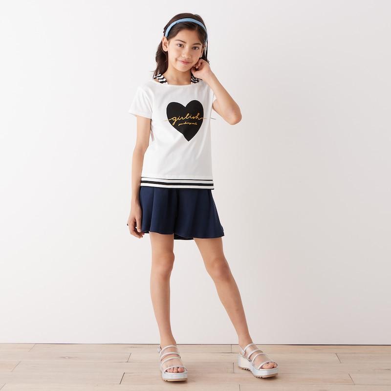 Tシャツ 半袖 パンツ ズボン ボトムス キュロットパンツ セット 