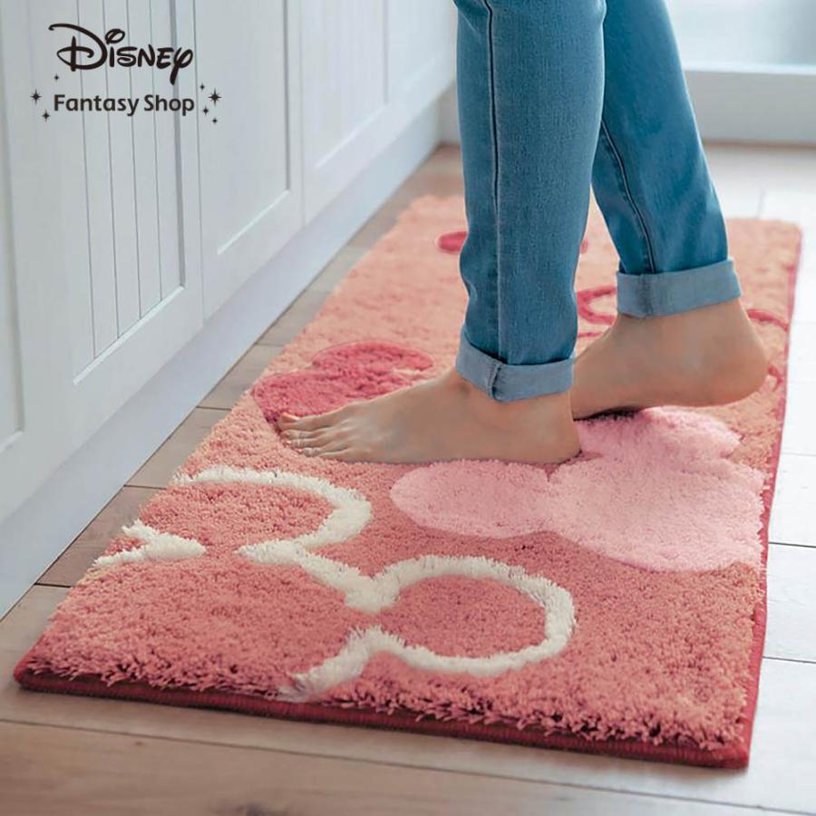 キッチンマット マット ラグ 敷物 キッチン 台所 ふわふわ シャギー Disney ディズニー キャラクター かわいい アクセント デザイン 約45×180 おしゃれ 新生活（Yahoo!・ベルメゾン Yahoo!ショッピング店）