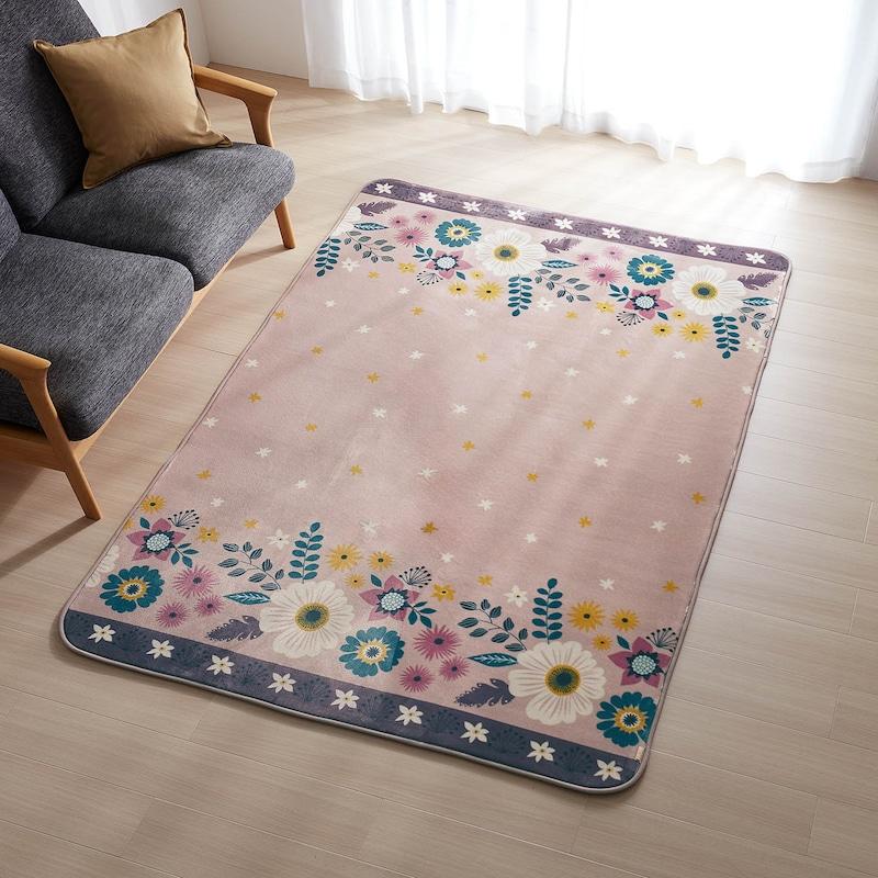 【未使用!】130×190 ラグマット ベルメゾン 綿100%  カーペット インド綿 ミニラボ  厚別店 ベルメゾン（BELLE MAISON） ラグ マット カーペット 敷物