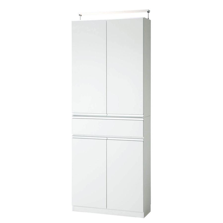 ベルメゾン 本棚① H180cm ホワイト 収納 キャビネット 大容量 ディノス ベルメゾン（BELLE MAISON） 本棚 大容量 コミックラック 棚 薄型