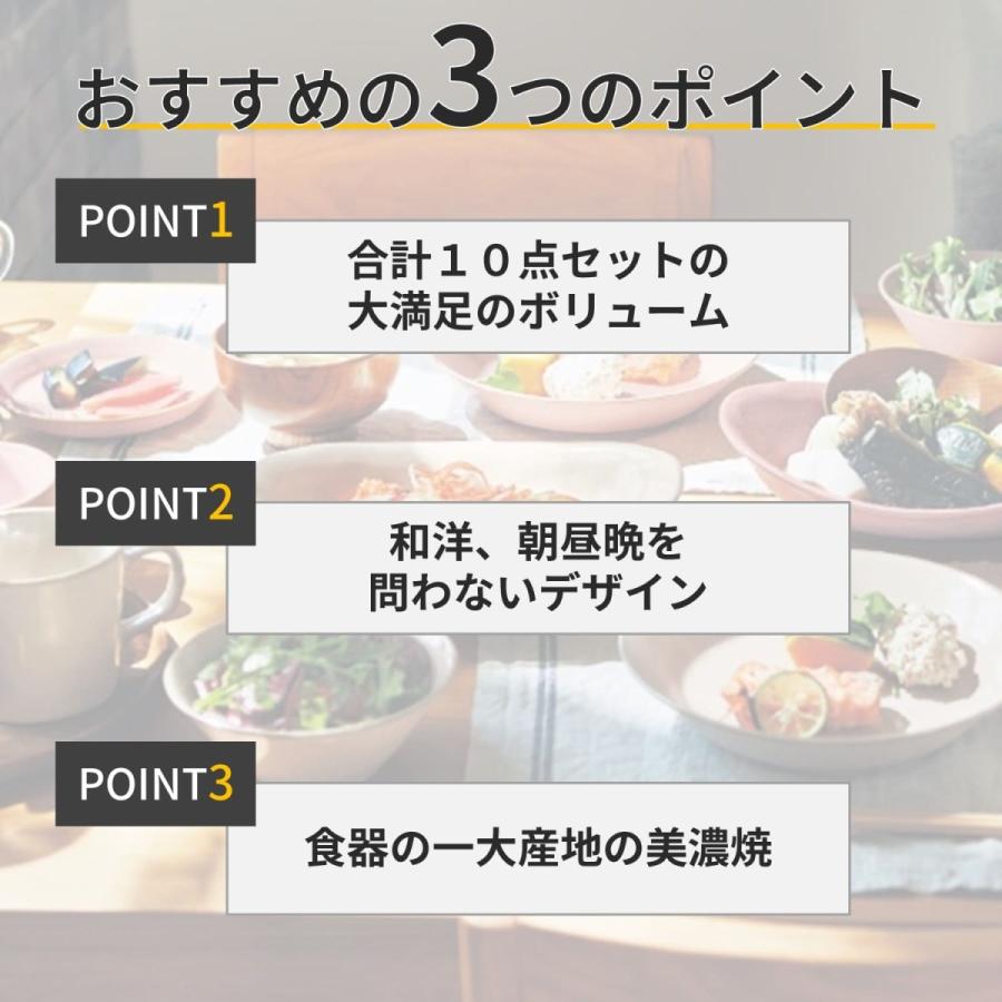 美濃焼　食器 5種 10ピース セット 和食 洋食 おもてなし 料理 来客 新生活 レンジ可 食洗可 ギフト プレゼント グレー×ネイビー | ブランド登録なし | 18