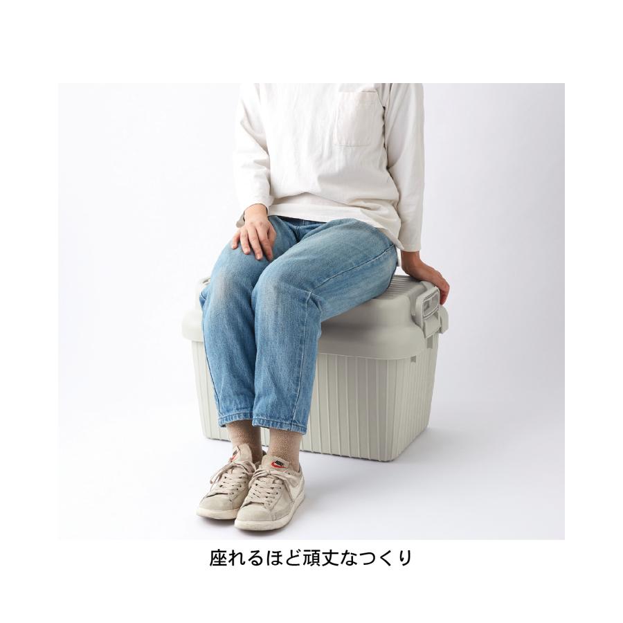 ストッカー 収納ストッカー 収納ボックス 収納box 頑丈 キッチン収納 台所収納 防災用品収納 常備収納 シンプル スタッキング Sサイズ 2個セットの画像