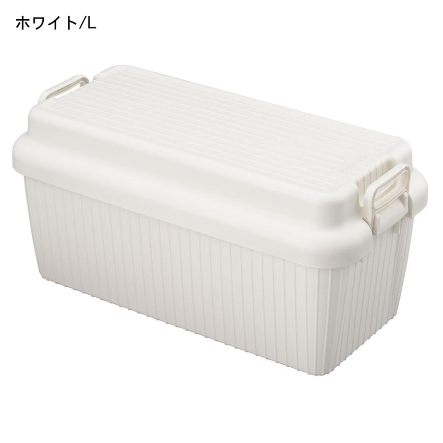 ストッカー 収納ストッカー 収納ボックス 収納box 頑丈 キッチン収納 台所収納 防災用品収納 常備収納 シンプル スタッキング Sサイズ 2個セットの画像