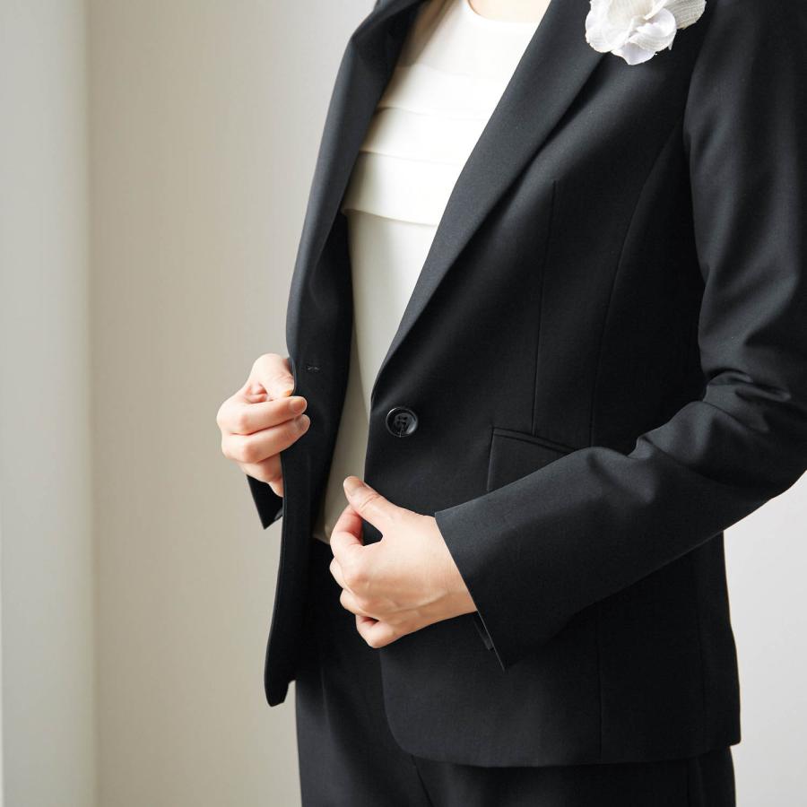 スーツ 5点セット ジャケット パンツスーツ レディーススーツ レギュラー フォーマルパンツスーツ ライトグレー×ブラック ママ 卒園式 入園式 入学式 レディーススーツ