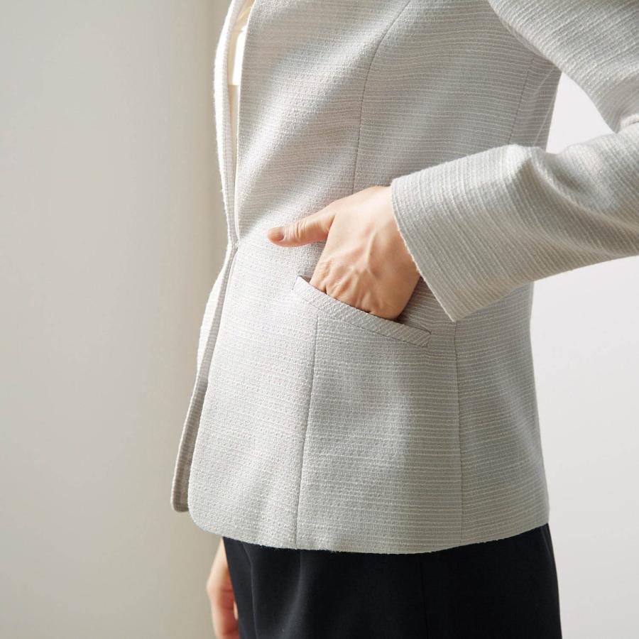 スーツ 5点セット ジャケット パンツスーツ レディーススーツ レギュラー フォーマルパンツスーツ ライトグレー×ブラック ママ 卒園式 入園式 入学式 レディーススーツ