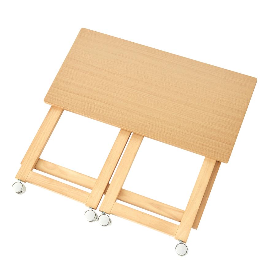 ダイニングテーブル横に！キャスター付き折りたたみテーブル