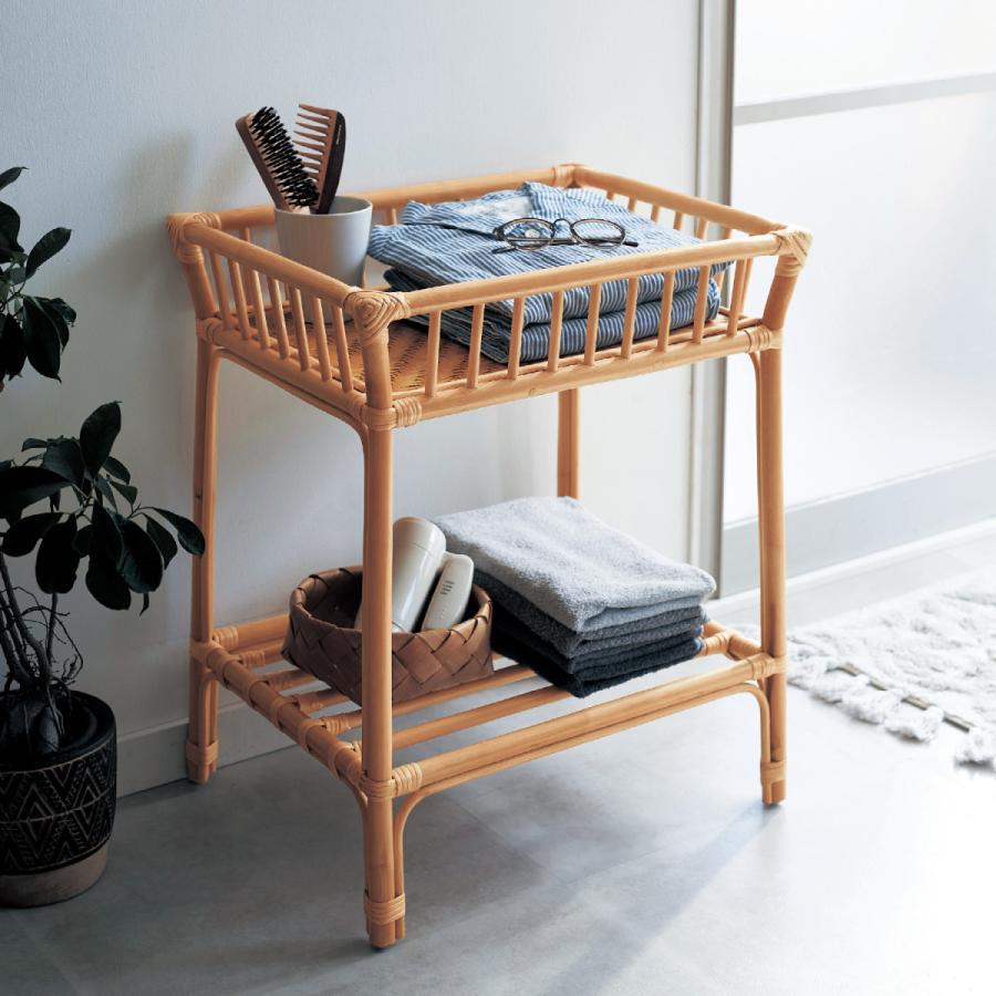 ベルメゾン サニタリーラック ラック 棚 収納 収納家具 ラタン素材