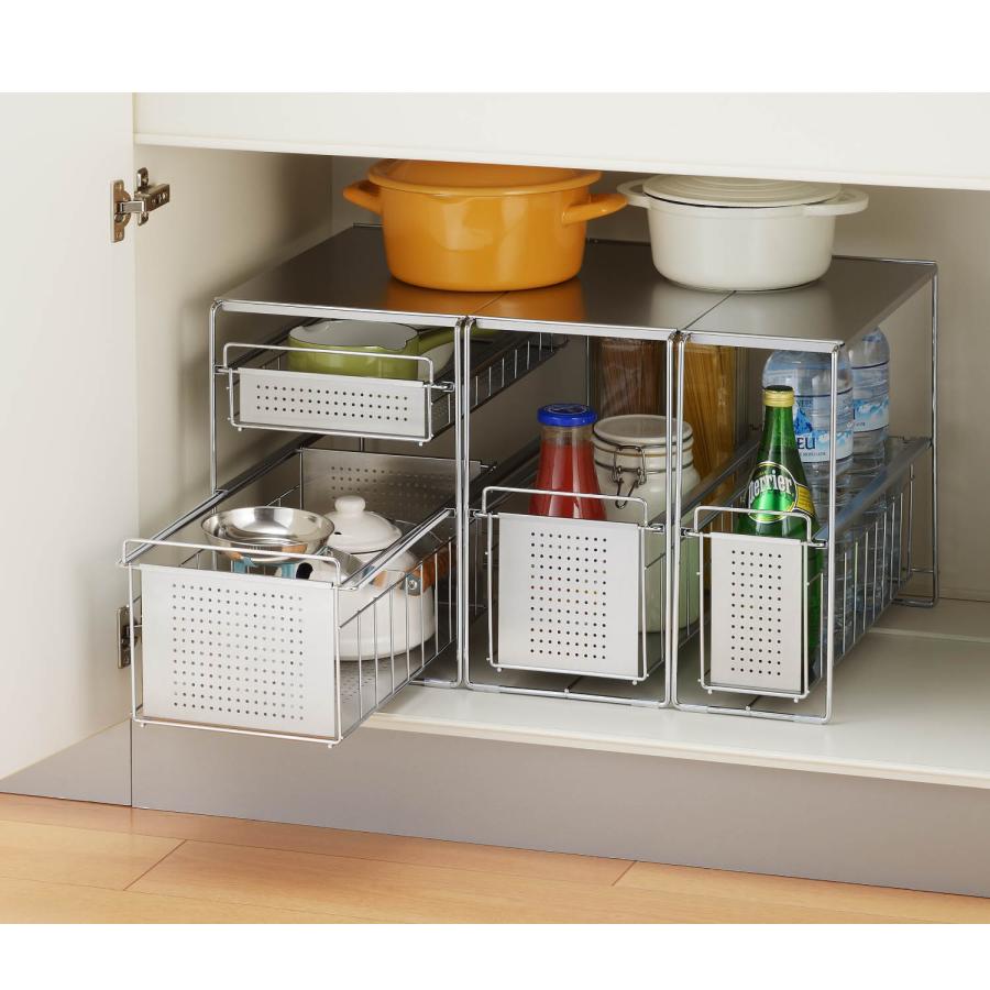 ベルメゾン（BELLE MAISON） キッチン収納ラック シンク下 収納 収納