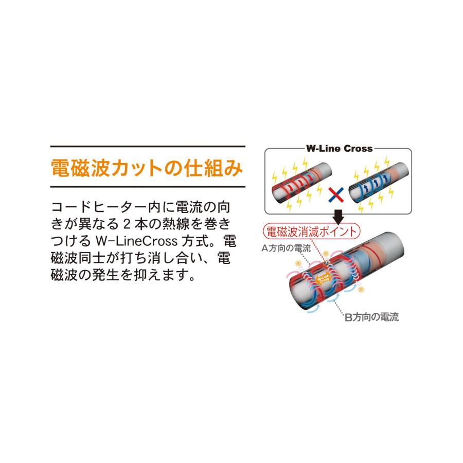 ホットカーペット 1畳 カーペット カバー付き ラグマット マット 電磁波カット リビング ダイニング 暖房家電 冬 シンプル 暖房機器_2