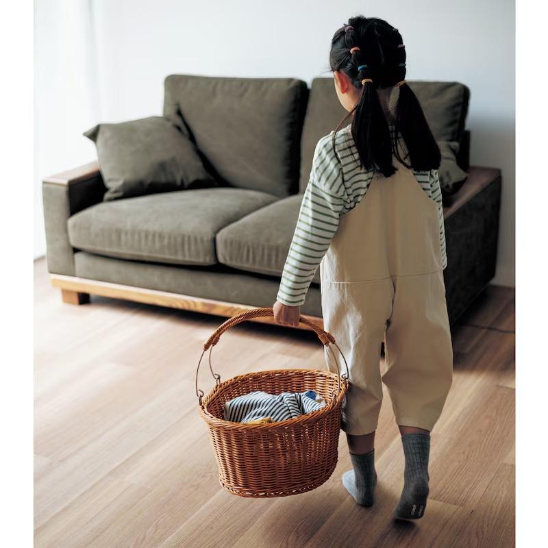 ベルメゾン（BELLE MAISON） バスケット かご 洗える ラタン調