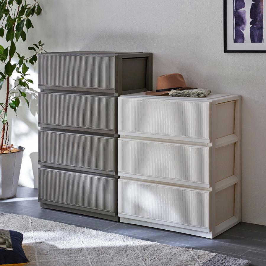 北欧モダンテイストの収納力の高い衣類収納チェスト 4段 : ベルメゾン