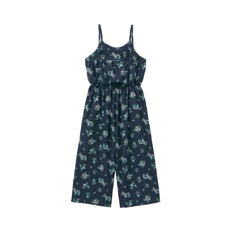 サロペット つなぎ 上下 ワンピース ワンピ 子供 キッズ 子供服 女の子 ガールズ ガーリー かわいい 胸フリル 九分丈 9分丈 140 150 160 おしゃれ | ベルメゾン | 02