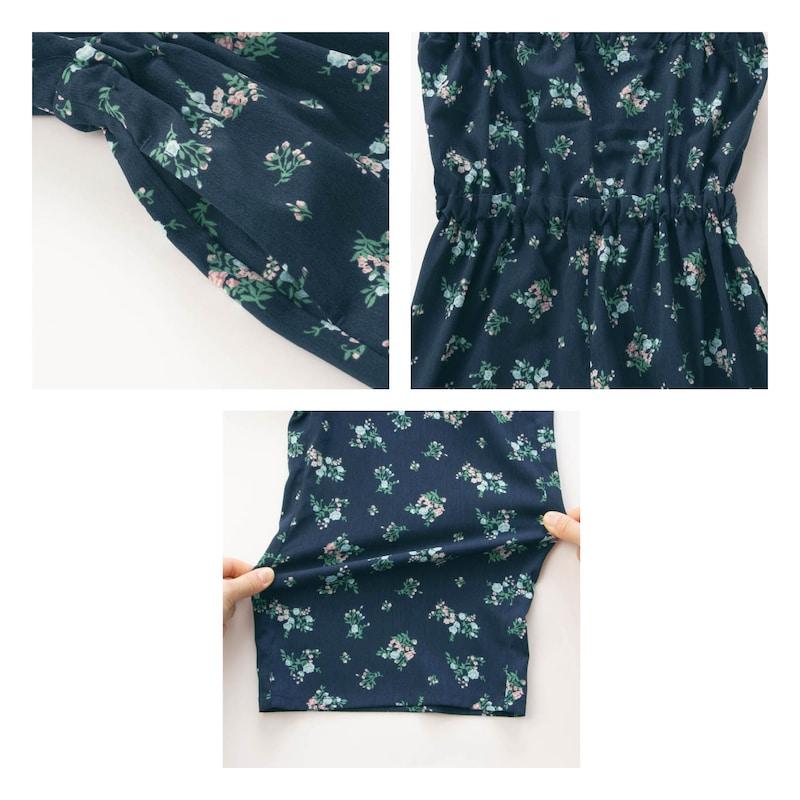 サロペット つなぎ 上下 ワンピース ワンピ 子供 キッズ 子供服 女の子 ガールズ ガーリー かわいい 胸フリル 九分丈 9分丈 140 150 160 おしゃれ | ベルメゾン | 03