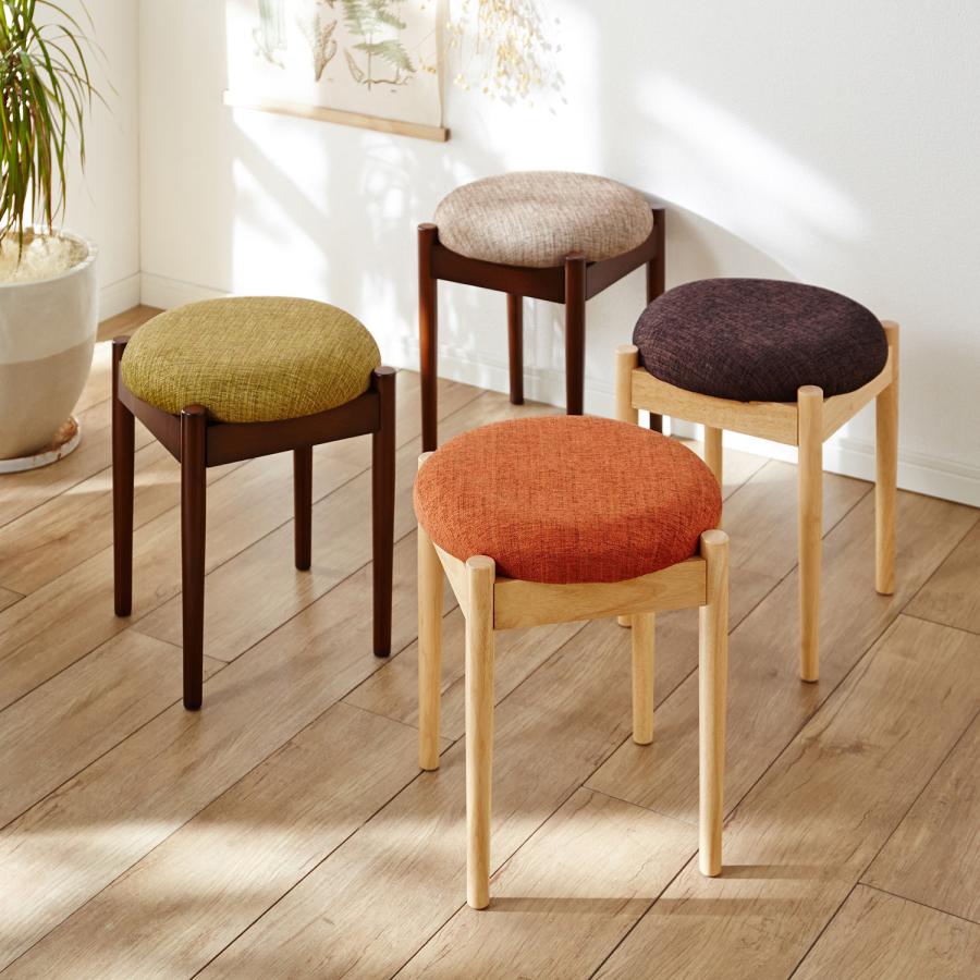 カラーが選べるファブリック座面のスツール : ベルメゾン Yahoo