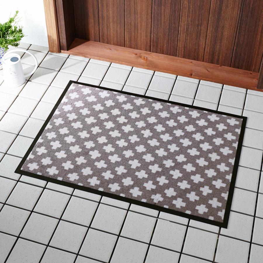 ベルメゾン（BELLE MAISON） 玄関マット マット ラグマット ウェルカムマット 屋外用 泥落としマット 洗える 滑りにくい 北欧調 ...