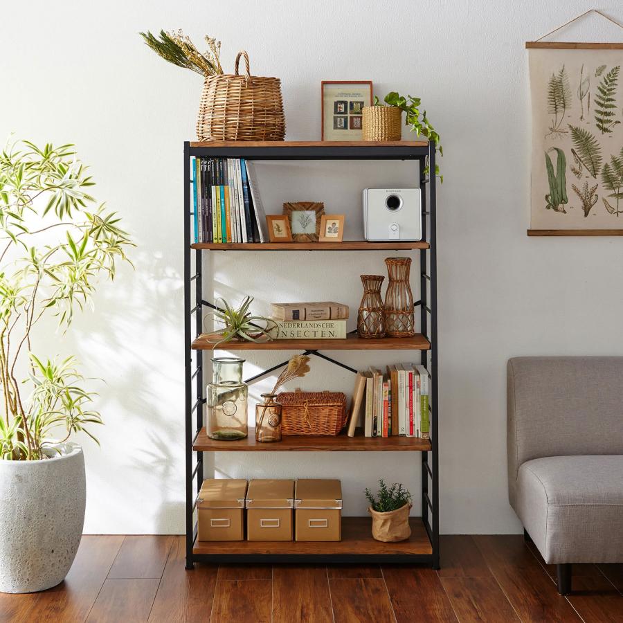 ステンレスヴィンテージラック ヴィンテージ調ラック 4段 : ベルメゾン Yahoo!ショッピング店