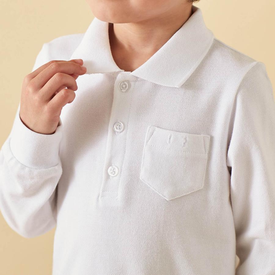 ベルメゾン（BELLE MAISON） ポロシャツ スクールポロシャツ 長袖