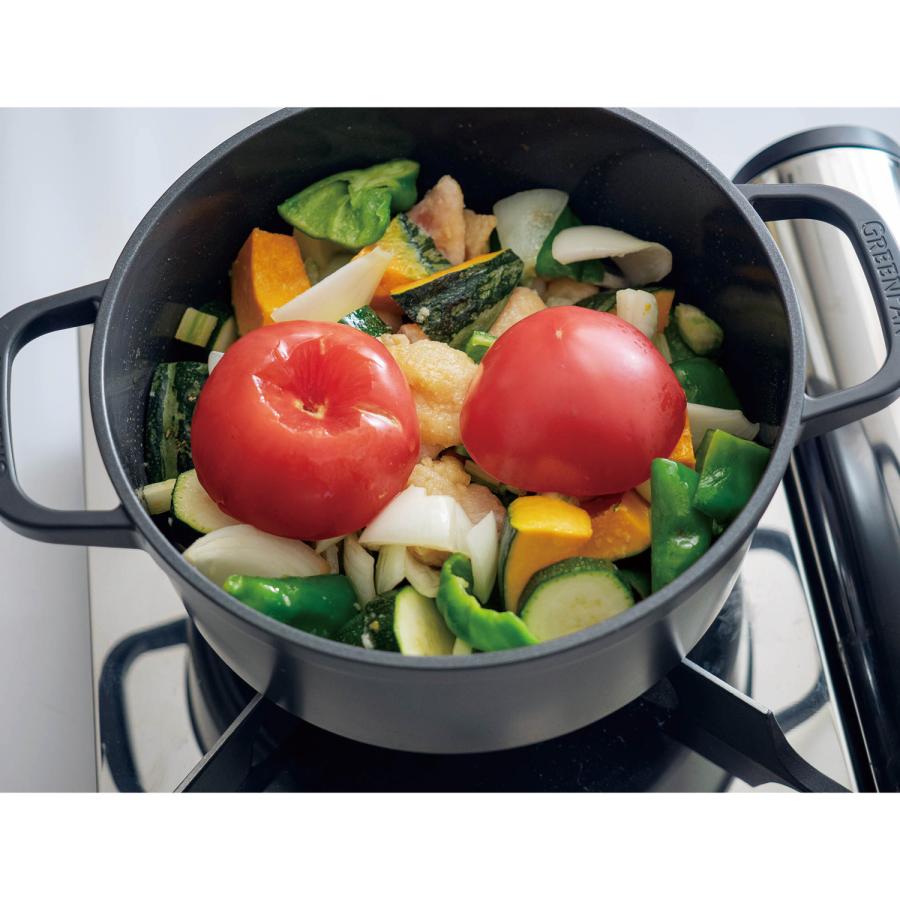 GREEN PAN 驚くほど軽いアルミ鋳物両手鍋「フェザーウェイトパン」 22の画像