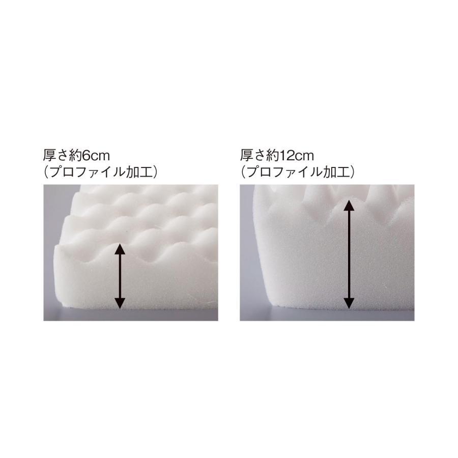 腰を支えて厚さの選べるバランスマットレス（ふつう） 【スマホ】 約12cm/セミダブル