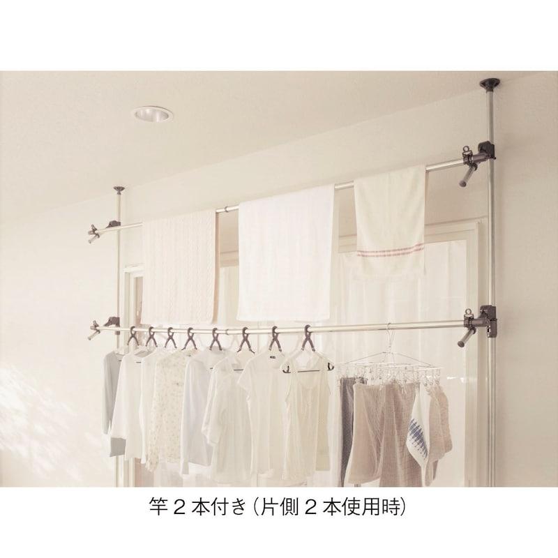 ベルメゾン（BELLE MAISON） 物干し 竿1本付き 突っ張り物干し 物干