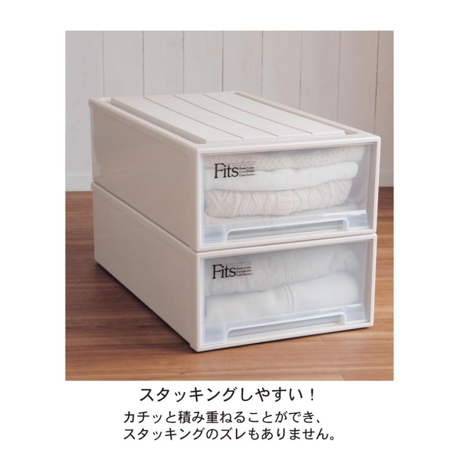 Fits 収納ケース 押入れ収納ユニットケース 同色2個セット F/44×30