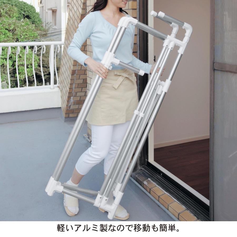 物干し ベランダ物干し 物干スタンド ベランダ用 バルコニー用 軽量 アルミ 伸縮 折り畳み コンパクト 洗濯グッズ ブローベース レギュラー竿 2本付き_2