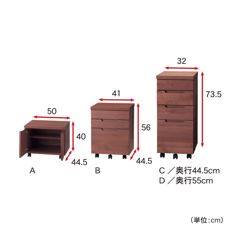 ベルメゾン（BELLE MAISON） ワゴン 収納ワゴン デスクワゴン サイド 