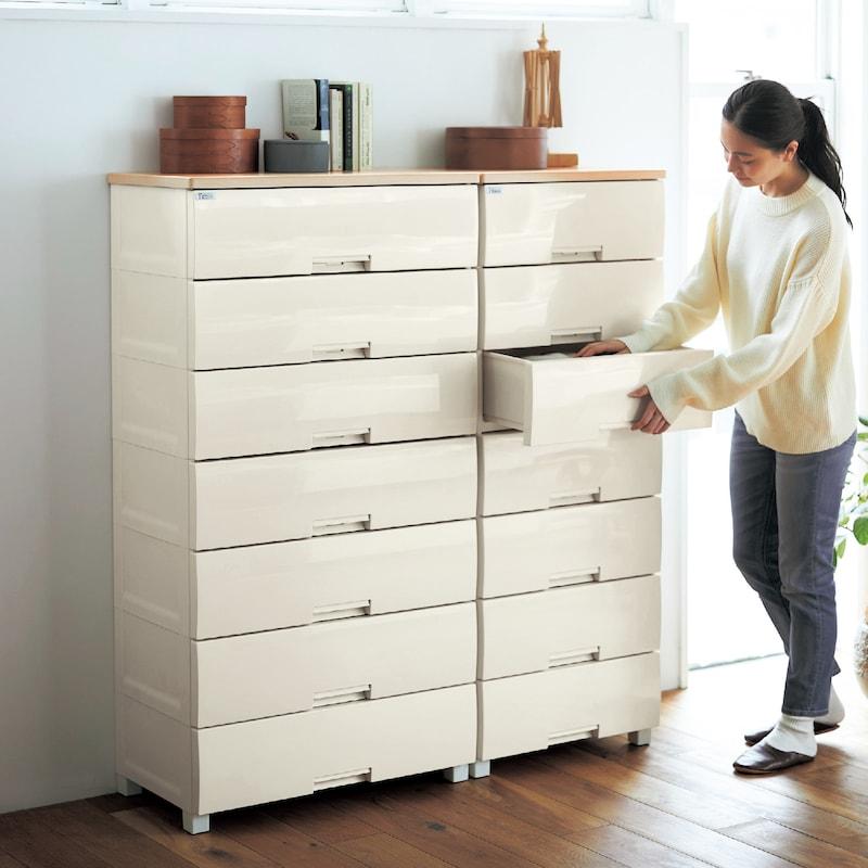 Fits チェスト 棚 収納チェスト 収納家具 衣類収納 収納用品 引き出し