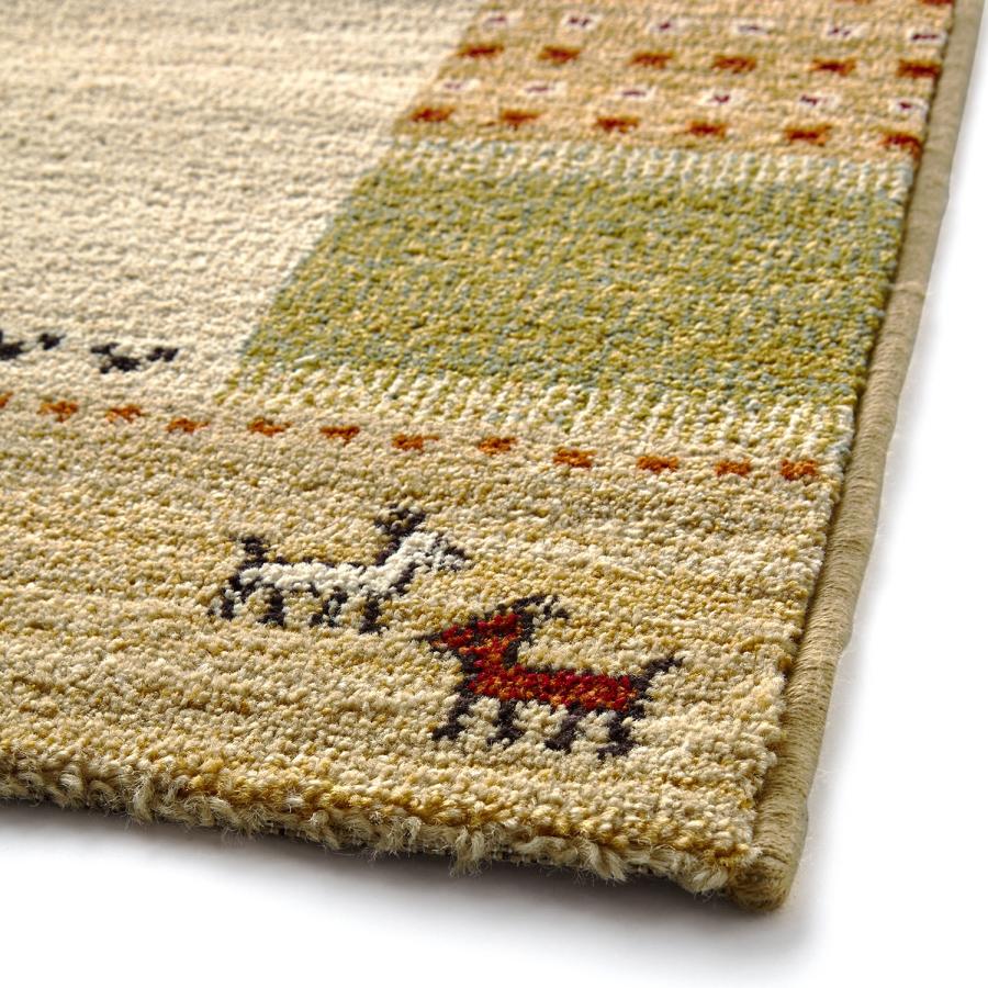 額縁ギャッベ風ウィルトン織りラグ 約133x195 【ヒマラヤンラグ】