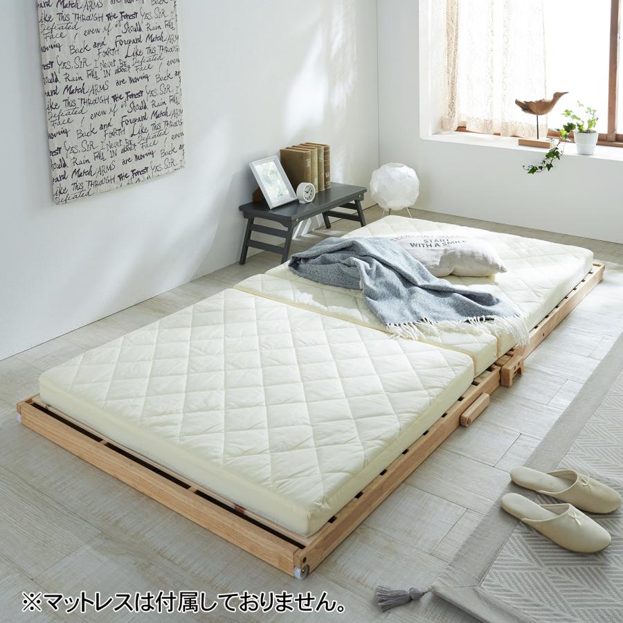 ひのきのスプリング式折りたたみすのこベッド : ベルメゾン