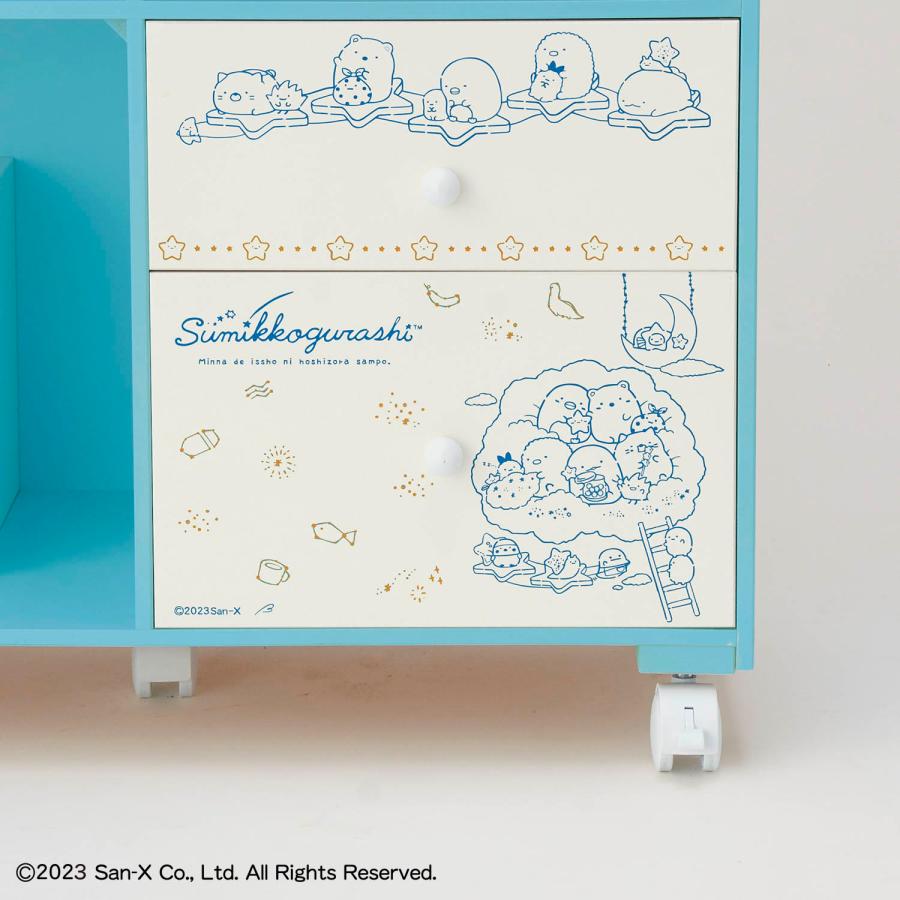 ワゴン 収納ワゴン ランドセルワゴン ランドセル収納 ラック 収納ラック すみっコぐらし キャラクター キッズルーム 入学 新入学 新生活 Eタイプの画像