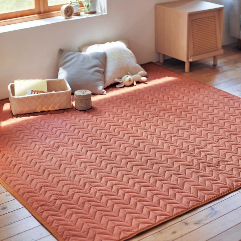 ベルメゾン（BELLE MAISON） キルトラグ ラグ 洗える ラグマット