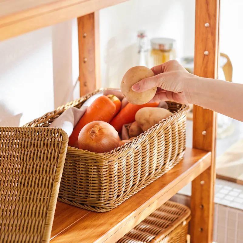 ベルメゾン（BELLE MAISON） 収納 バスケット ラタン風収納バスケット