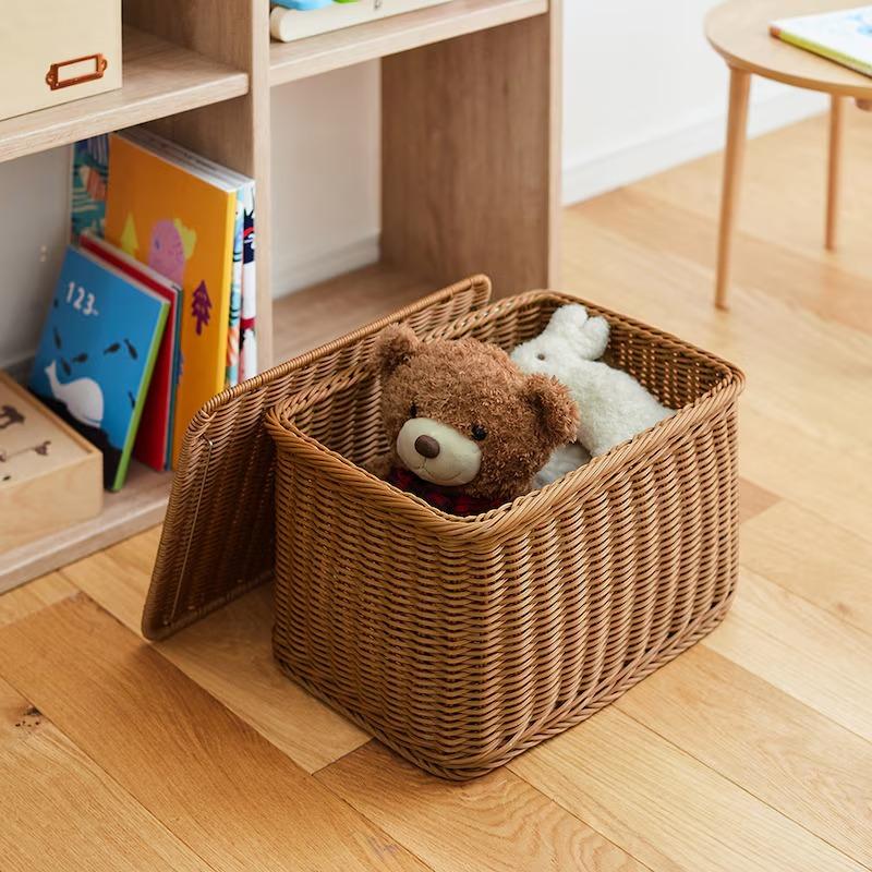 ベルメゾン（BELLE MAISON） バスケット かご 洗える ラタン調 収納