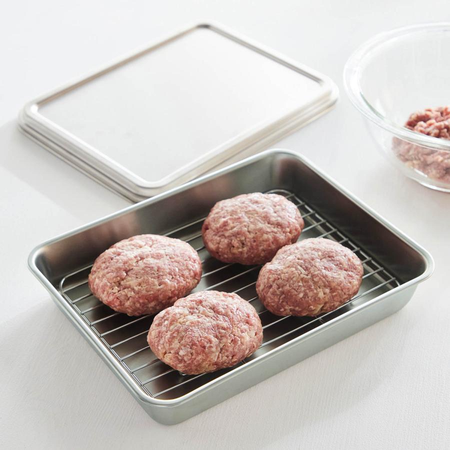 バット ふた フタ 蓋 網 3点セット 調理器具 キッチンツール 燕三条