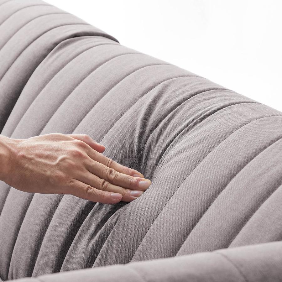 コーナーソファ ウレタンマット付き グレー ソファーベッド ベルメゾン