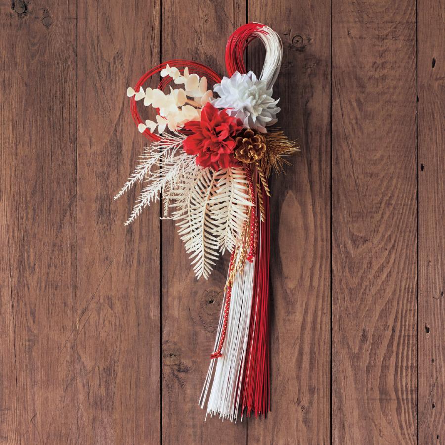 ベルメゾン（BELLE MAISON） 正月飾り 水引 迎春 フェイクリース