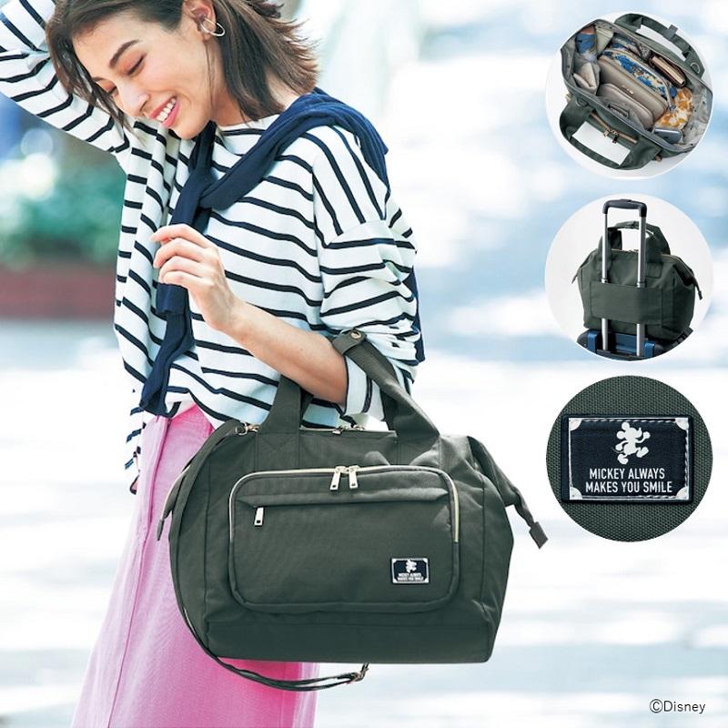 Disney（ディズニー） ボストンバッグ がばっと開く ミッキーマウス