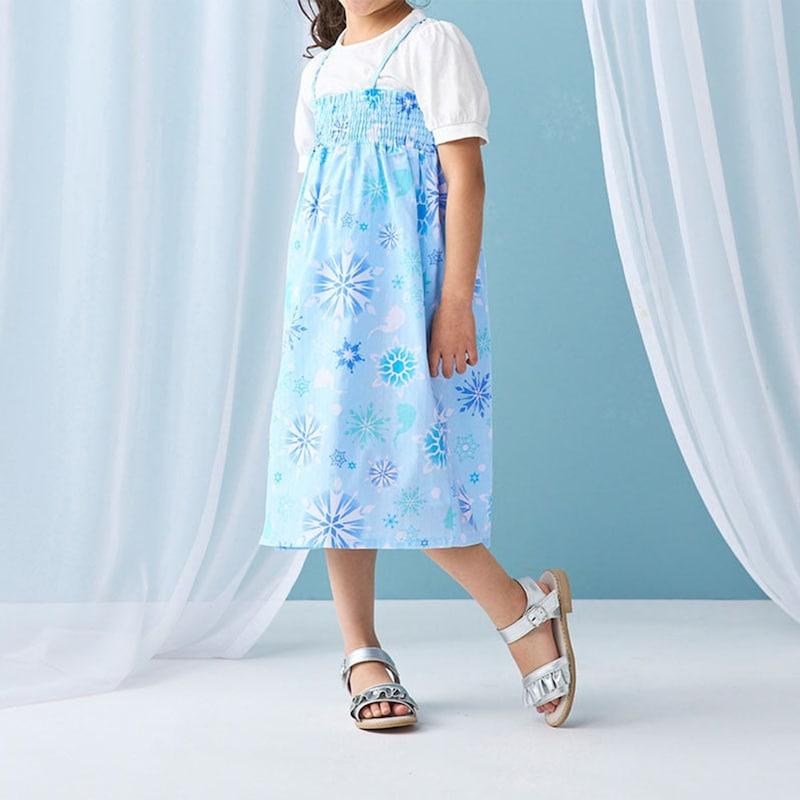浴衣 子供 キッズ 女の子 ゆかた セパレート 浴衣ドレス キッズ浴衣 ガールズ 夏 Disney ディズニー エルサ アリエル ラプンツェル セット ワンピース おしゃれの画像