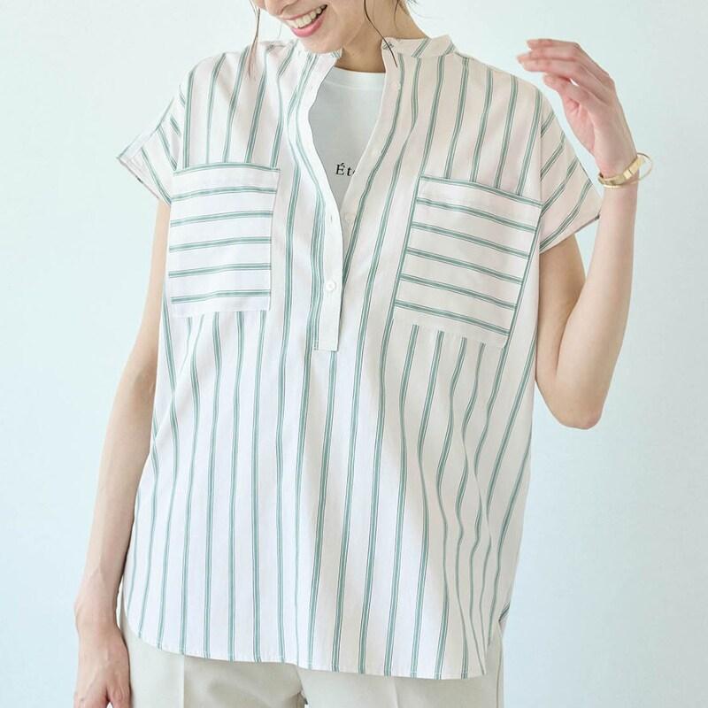 ベルメゾン シャツ 半袖 レディース フレンチスリーブ ベルメゾン シャツ 半袖 レディース フレンチスリーブ