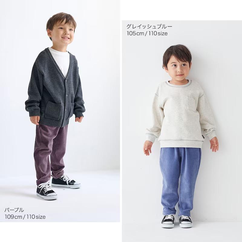 パンツ ズボン ロングパンツ 子供 キッズ ガールズ ボーイズ 男の子 女の子 やわらかニット コーデュロイ 秋 冬 ジータ 90 100 110 120 130 おしゃれ | ブランド登録なし | 12