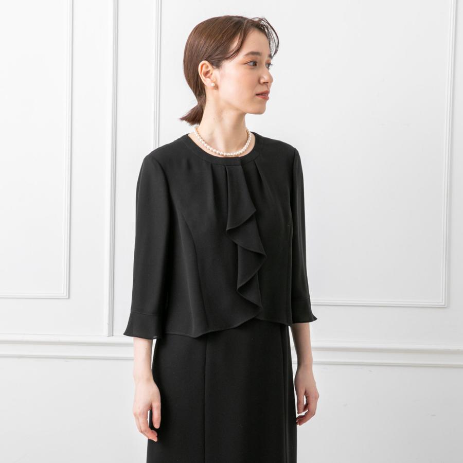 スーツ フォーマルスーツ 喪服 礼服 レディーススーツ 2点セット レディース ジャケット ワンピース ブラックフォーマル フォーマル 東京ソワール 冠婚葬祭_11