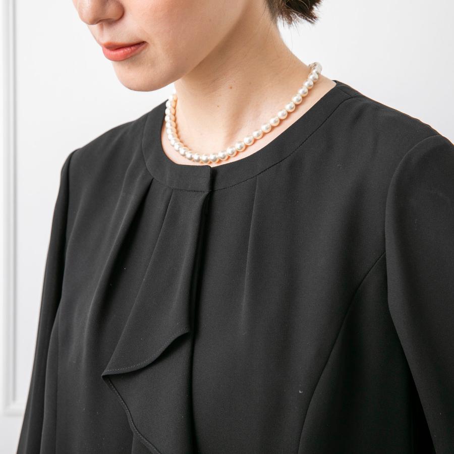 スーツ フォーマルスーツ 喪服 礼服 レディーススーツ 2点セット レディース ジャケット ワンピース ブラックフォーマル フォーマル 東京ソワール 冠婚葬祭_13