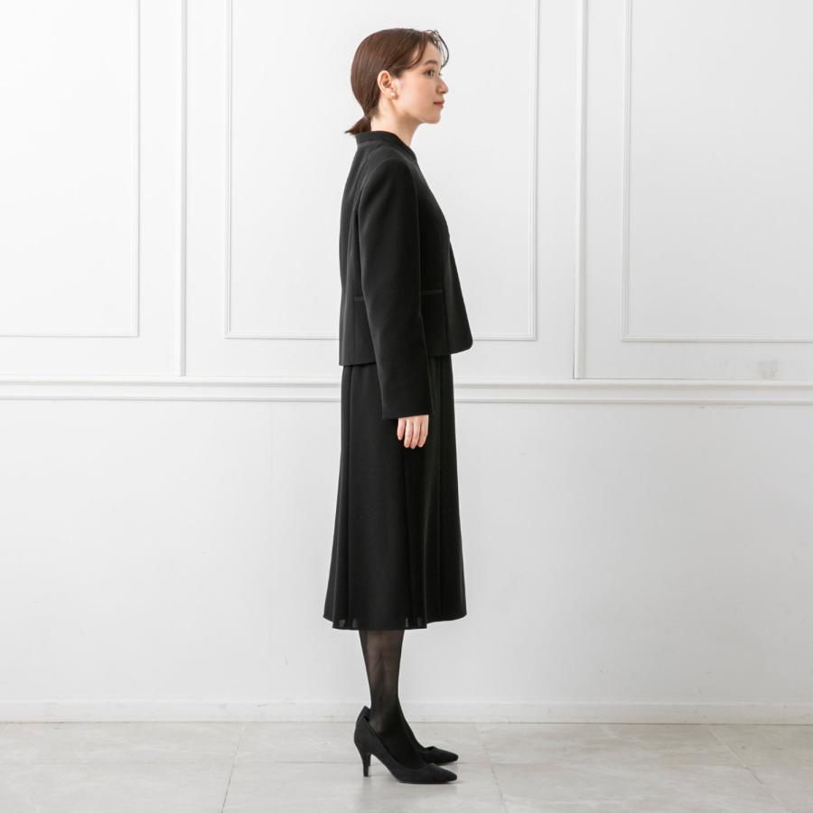 スーツ フォーマルスーツ 喪服 礼服 レディーススーツ 2点セット レディース ジャケット ワンピース ブラックフォーマル フォーマル 東京ソワール 冠婚葬祭_2