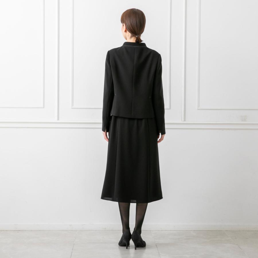 スーツ フォーマルスーツ 喪服 礼服 レディーススーツ 2点セット レディース ジャケット ワンピース ブラックフォーマル フォーマル 東京ソワール 冠婚葬祭_3