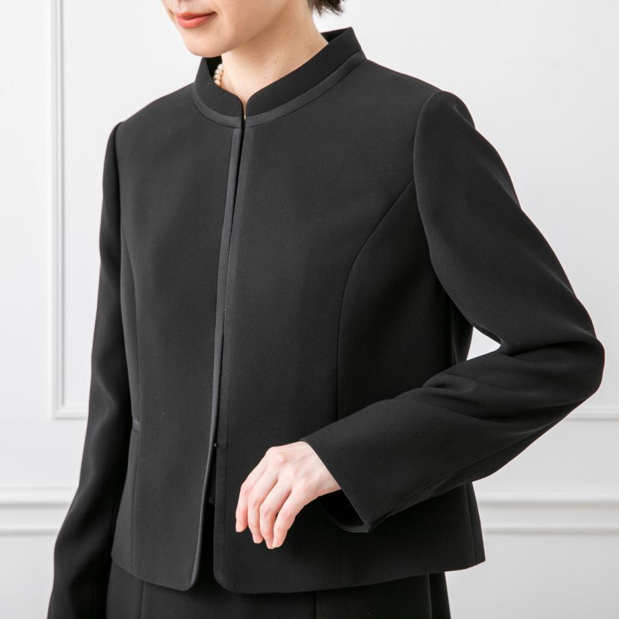 スーツ フォーマルスーツ 喪服 礼服 レディーススーツ 2点セット レディース ジャケット ワンピース ブラックフォーマル フォーマル 東京ソワール 冠婚葬祭_4