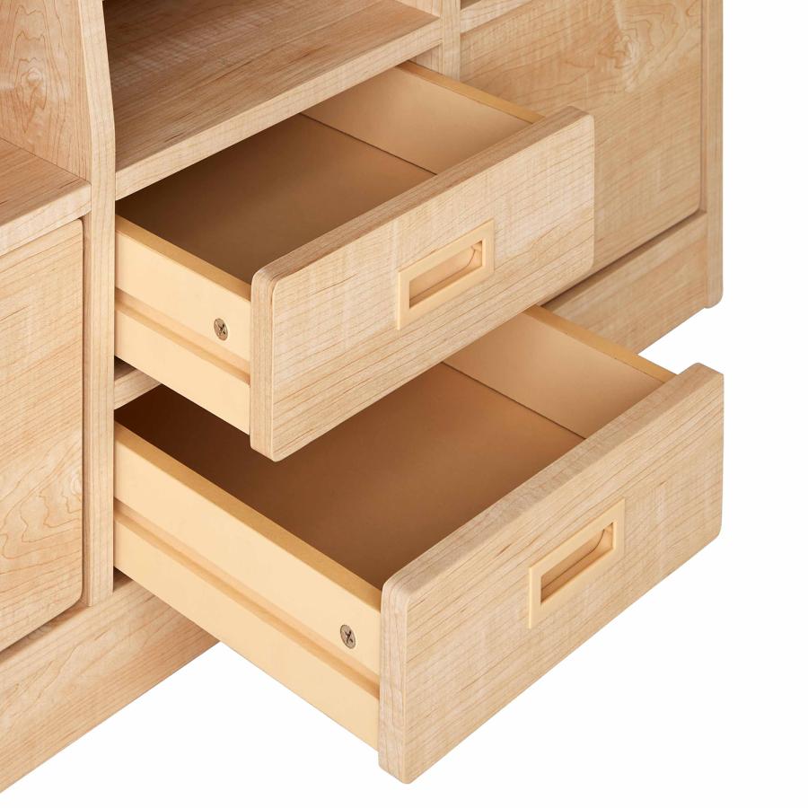 本棚 収納ラック ラック 棚 収納 お片付けラック 学校用品収納 収納家具 キッズ家具 家具 可動棚 引き出し付き 子供部屋 キッズルーム シンプル A おしゃれの画像