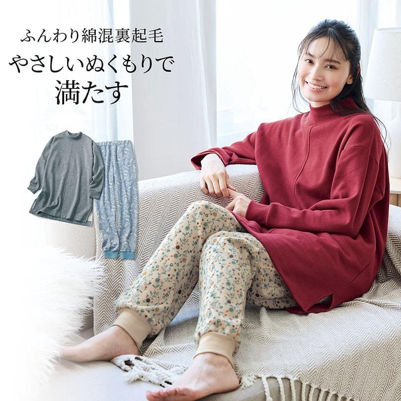 ニットパジャマセット レディース 秋冬新作 もちもち裏起毛 暖かいホームウェア sbs-hylzt6_1.jpg